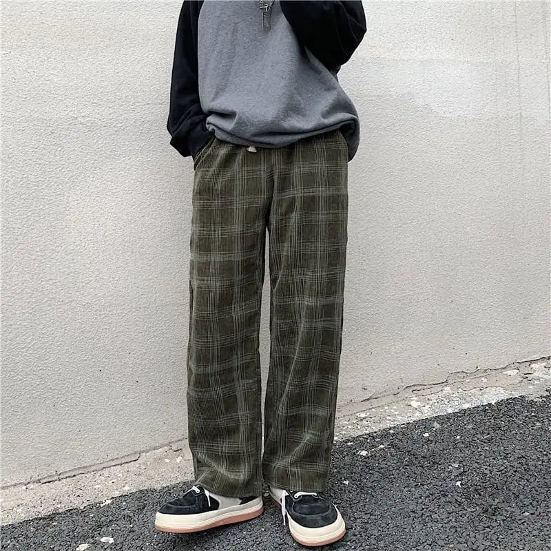 American Style Loose Corduroy Casual Pants for Men