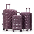 Travelers Club Womens Alluring 3 Piece Luggage Set Wistful Mauve