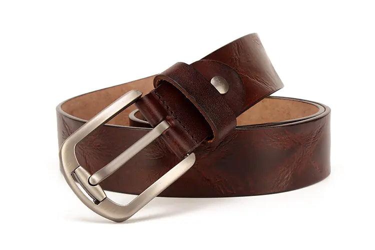 Genuine Leather Vintage Belt for Casual Jeans Wear