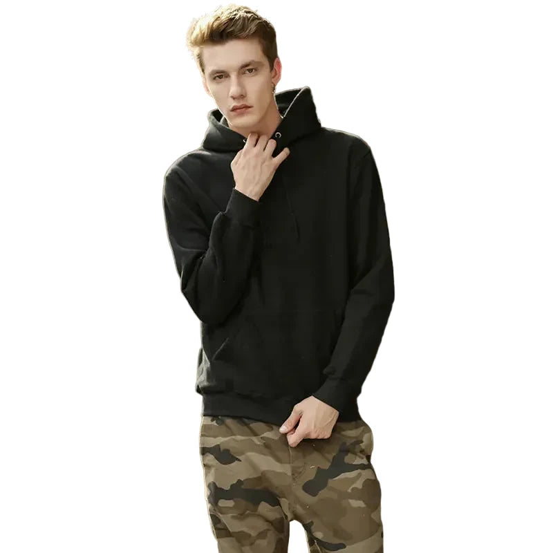 Cotton Casual Pullover Hoodie For Men
