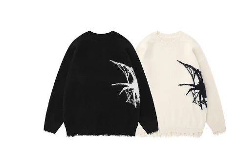 American Retro Spider Sweater for Men